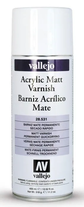 28.531 Vallejo Acrylic Matt Spray Varnish 400ml