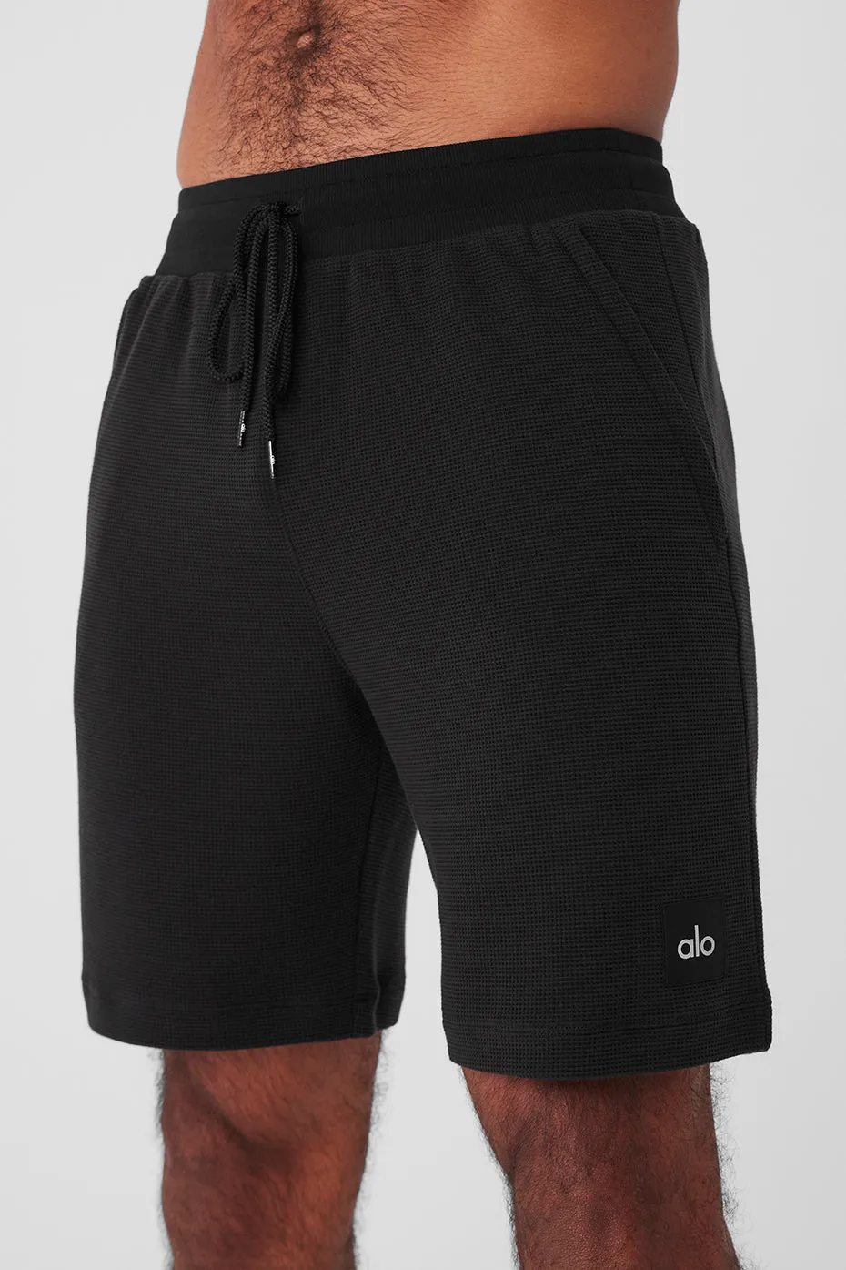 7" Micro Waffle Fast Break Short - Black