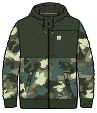 Adventure 2.0 Recycled Deep-Pile Sherpa Fleece - Alpine Camo Khaki