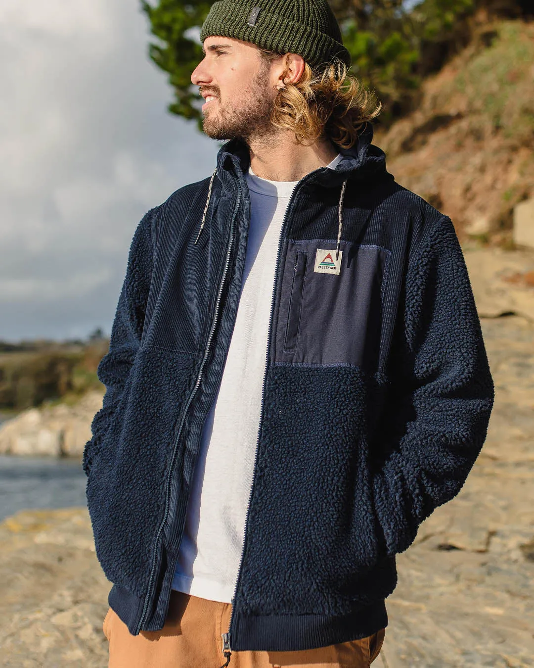 Adventure Recycled Deep-Pile Sherpa Fleece - Deep Navy