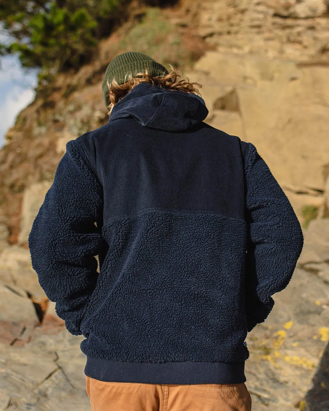 Adventure Recycled Deep-Pile Sherpa Fleece - Deep Navy