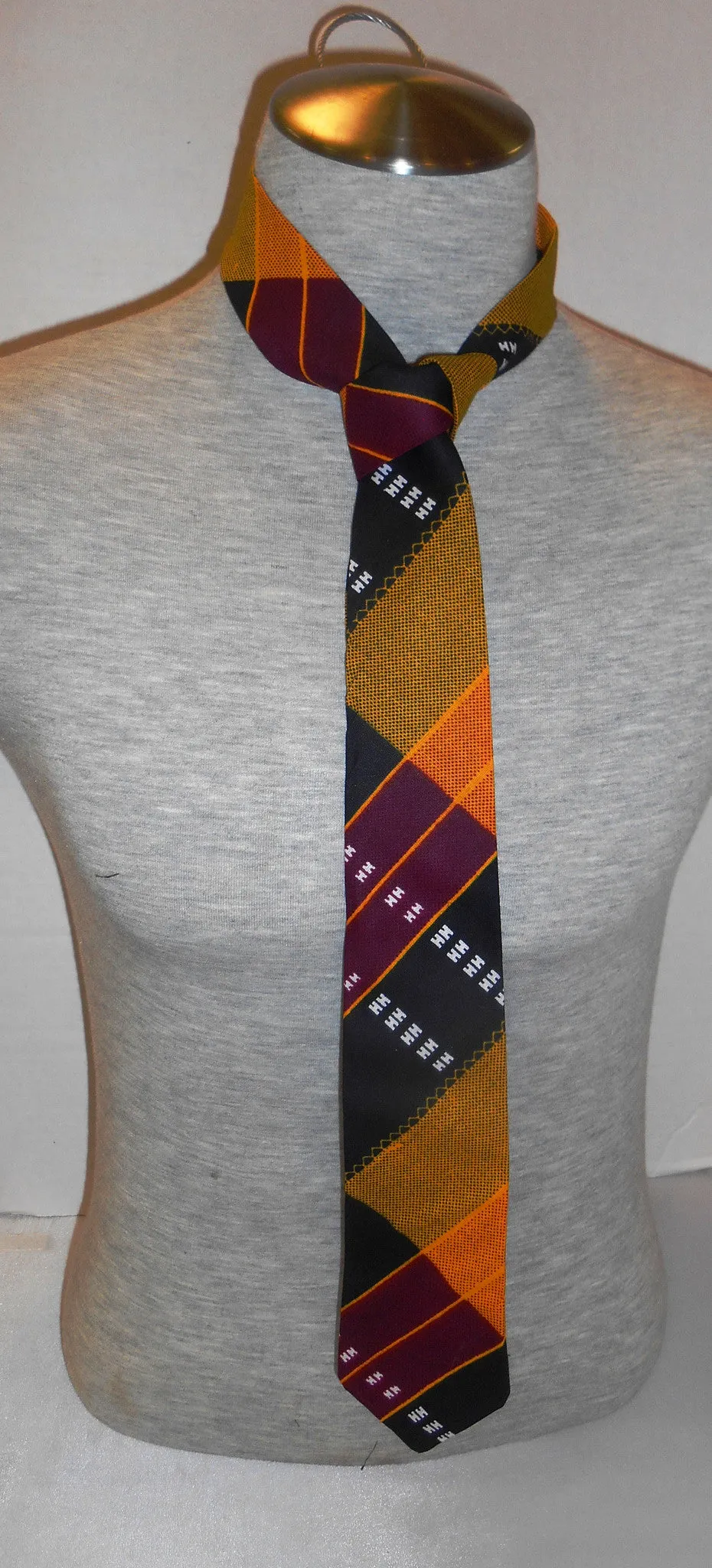 African Kente cloth pattern Men Necktie: Style 3