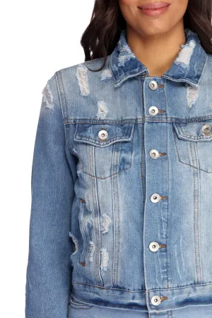 All Sass Destructed Jean Jacket