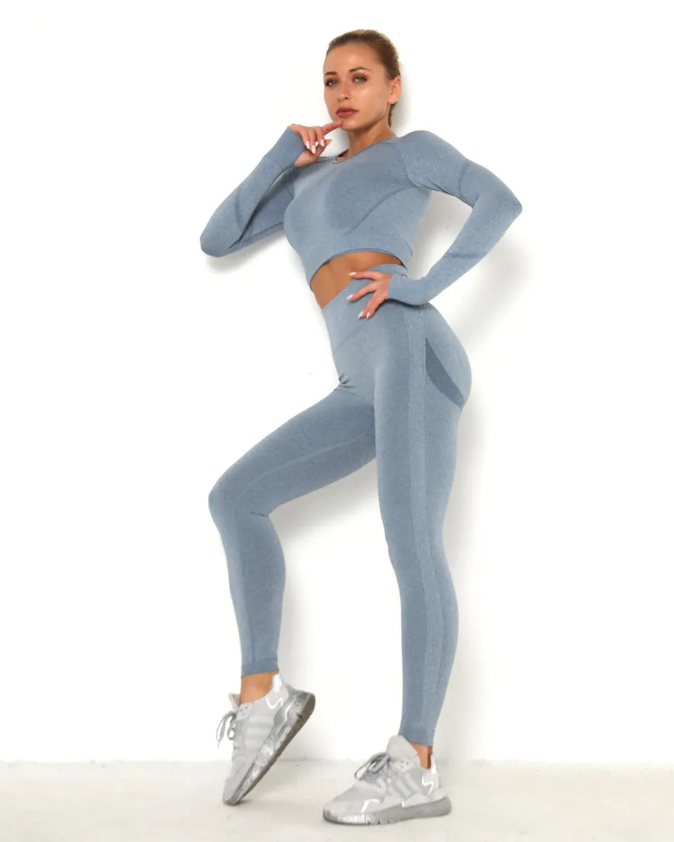 Amplify Scrunch Seamless Long Sleeve - Blue