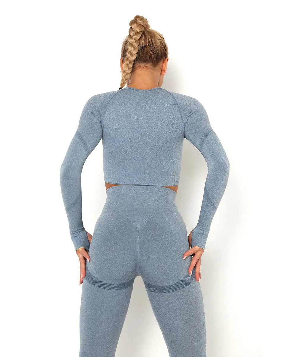 Amplify Scrunch Seamless Long Sleeve - Blue