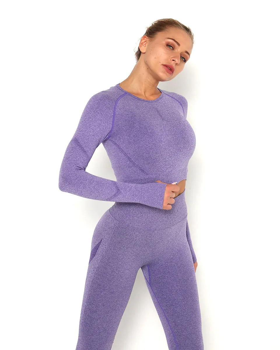 Amplify Scrunch Seamless Long Sleeve - Purple