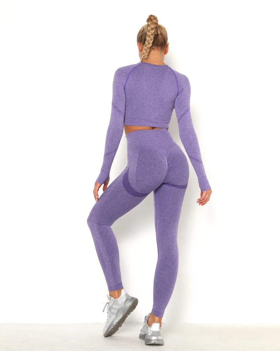 Amplify Scrunch Seamless Long Sleeve - Purple