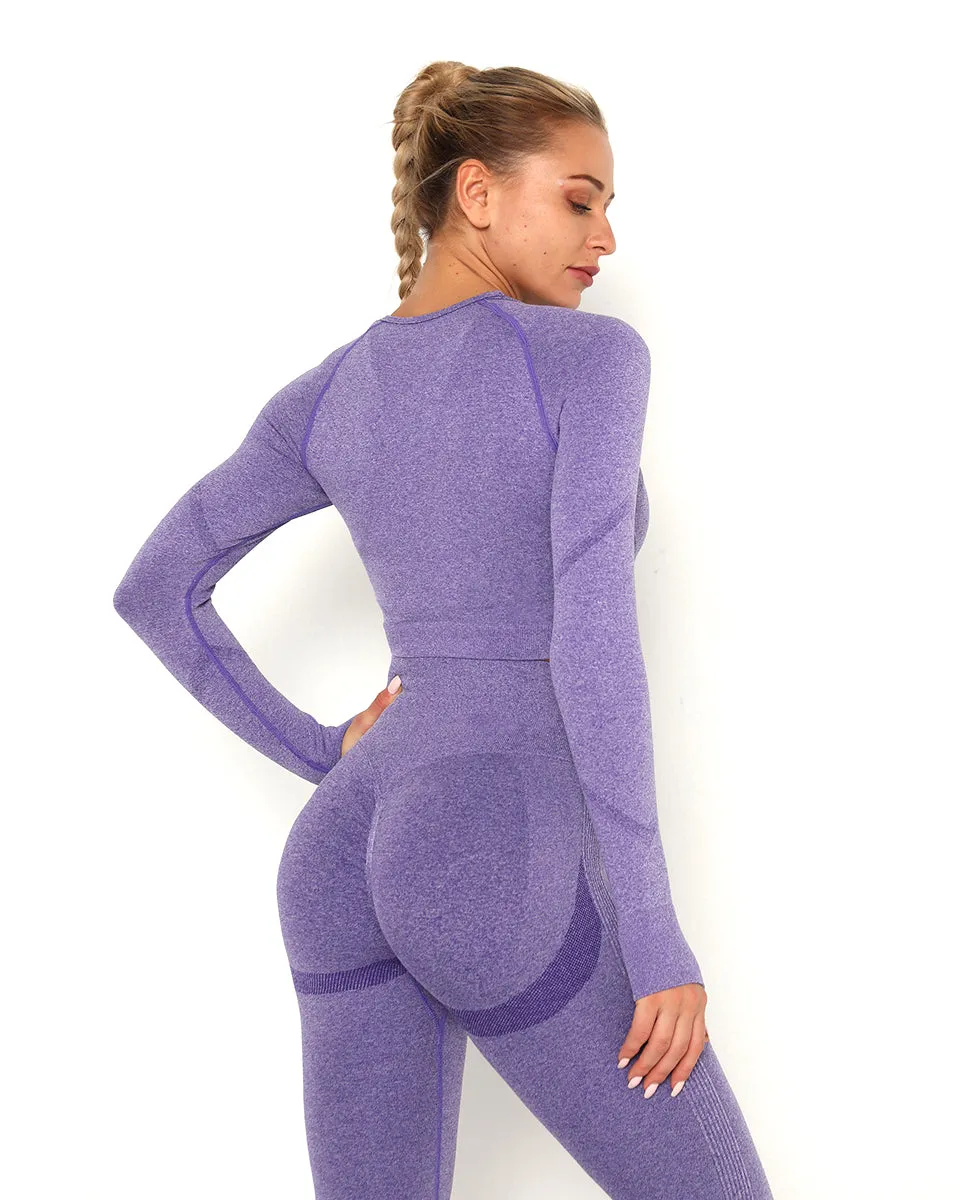 Amplify Scrunch Seamless Long Sleeve - Purple