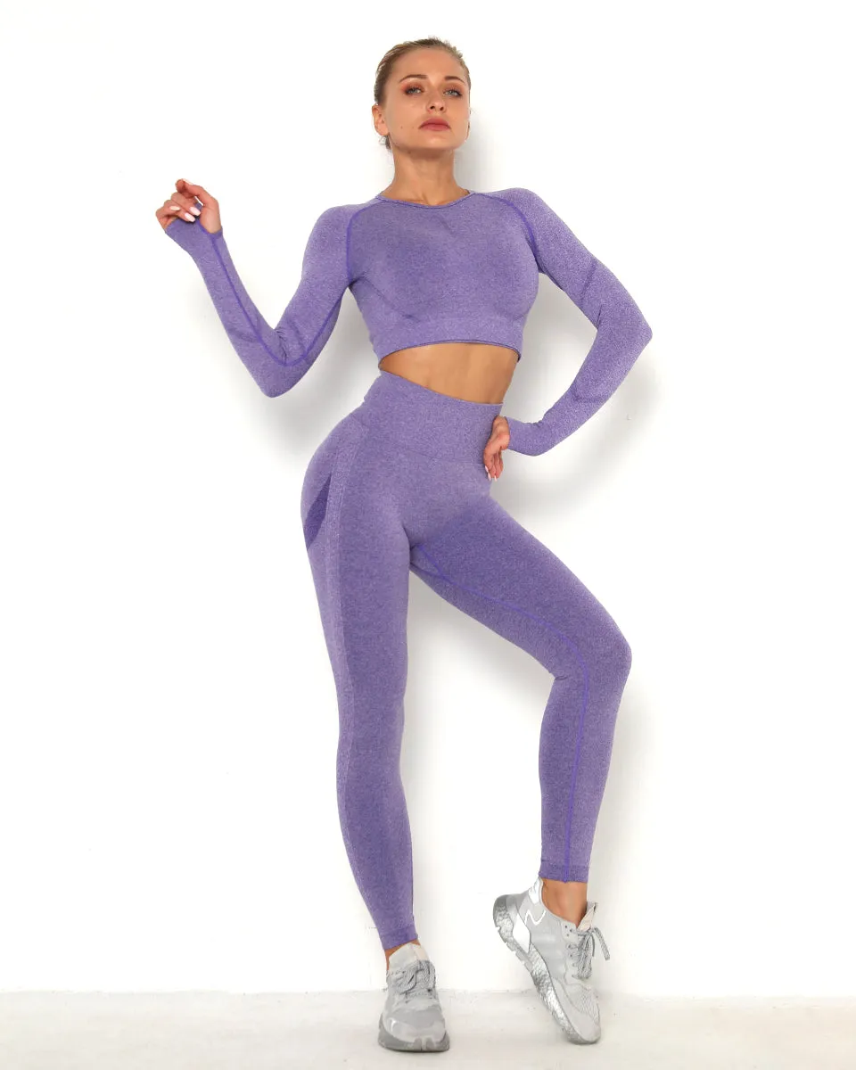 Amplify Scrunch Seamless Long Sleeve - Purple