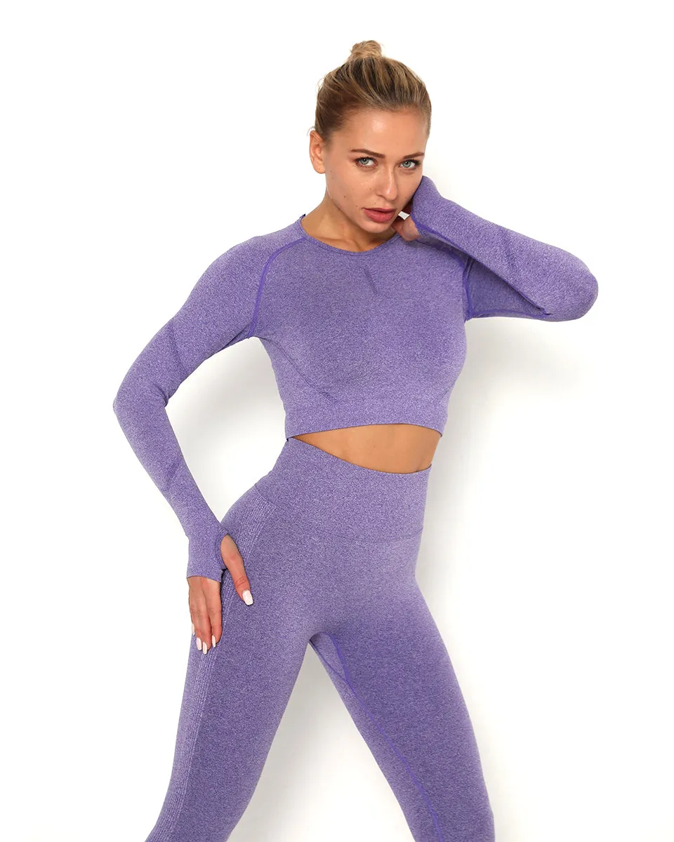 Amplify Scrunch Seamless Long Sleeve - Purple