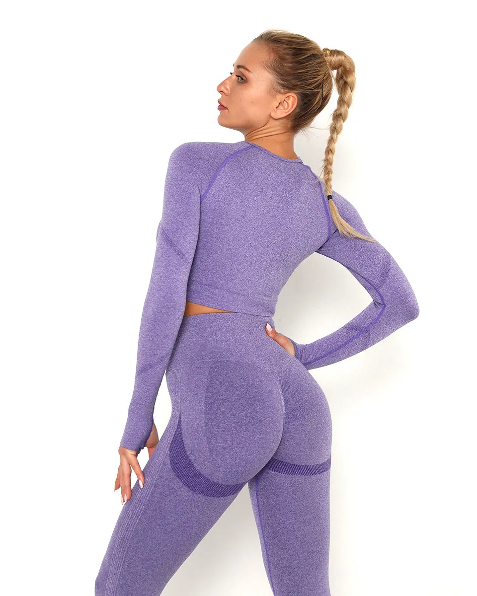 Amplify Scrunch Seamless Long Sleeve - Purple