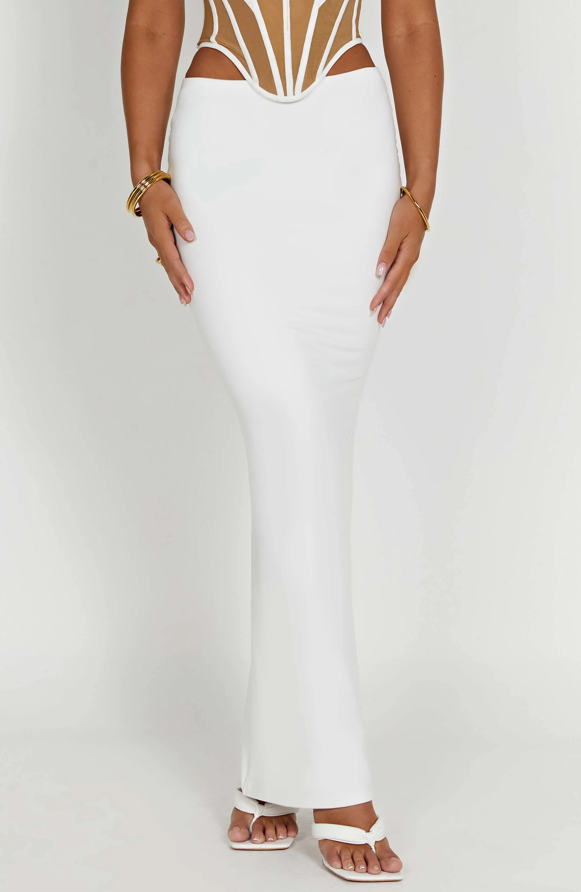 Astrid Maxi Graceful Skirt - White