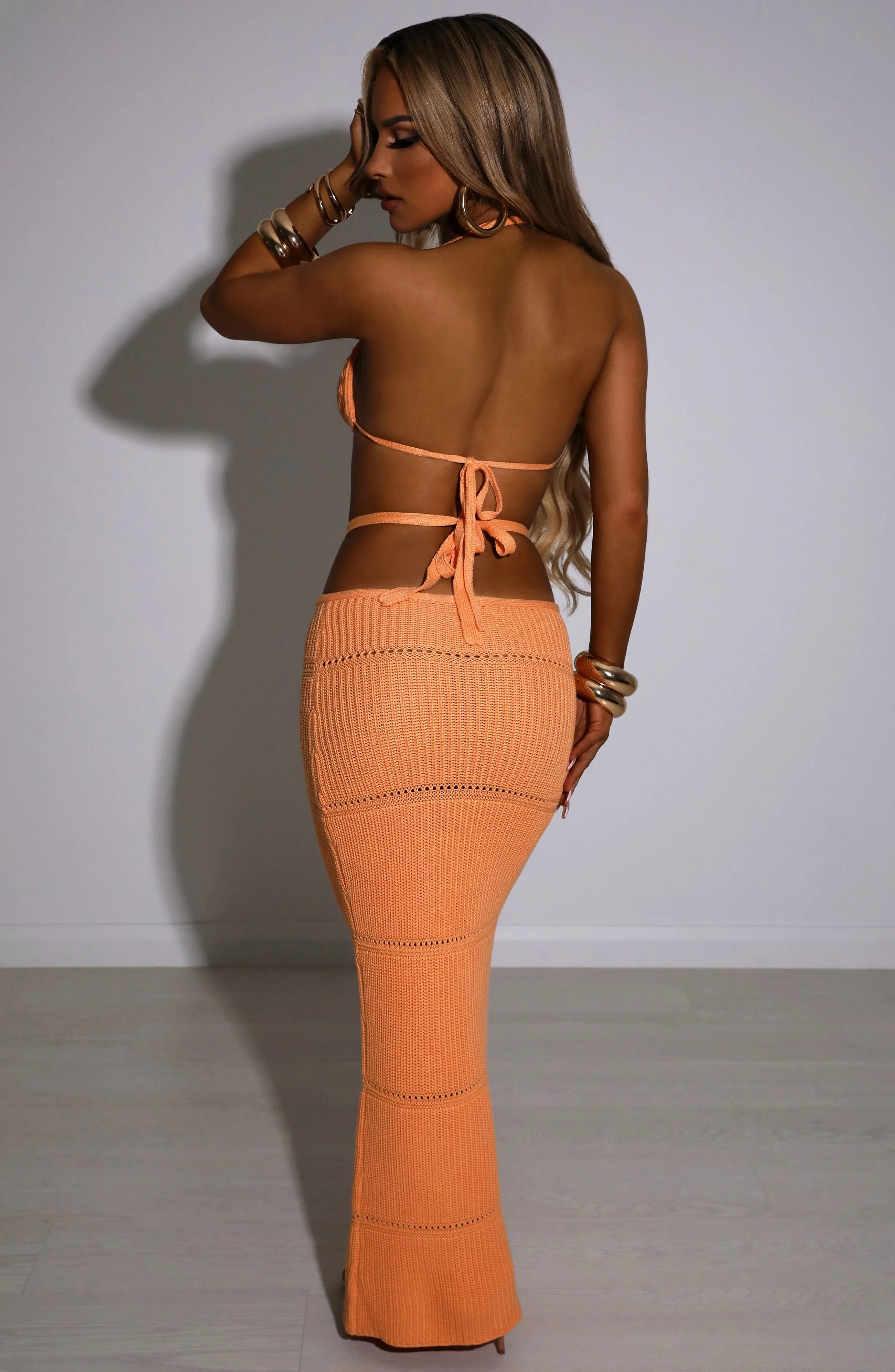 Aubery Maxi Graceful Skirt - Orange