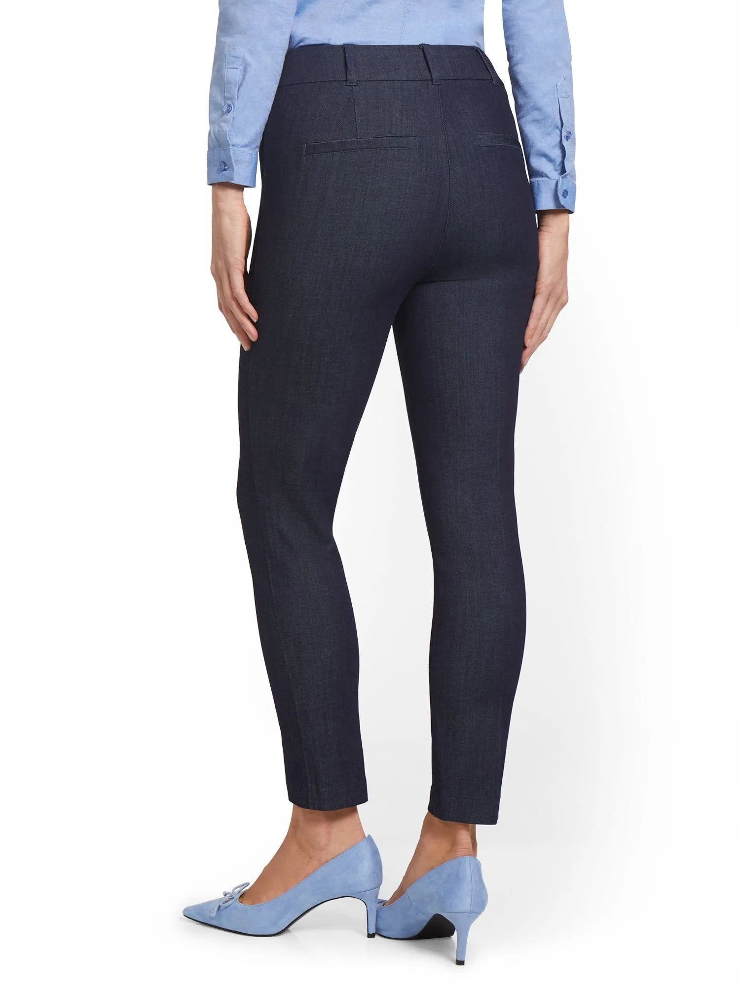 Audrey High-Waisted Ankle Pant - Denim Wash