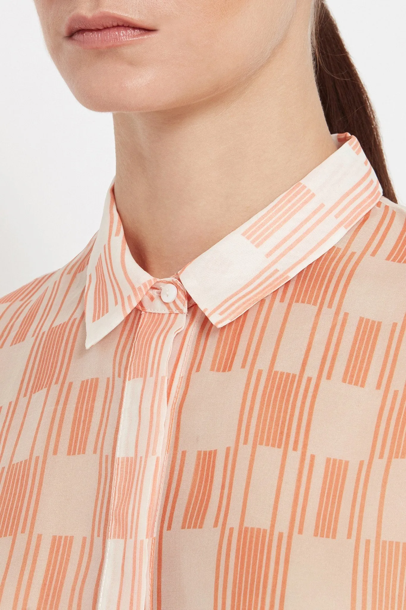 Bella Shirt: Printed Silk-Organza Shirt