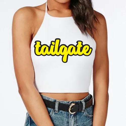 Black & Yellow Tailgate Halter Top