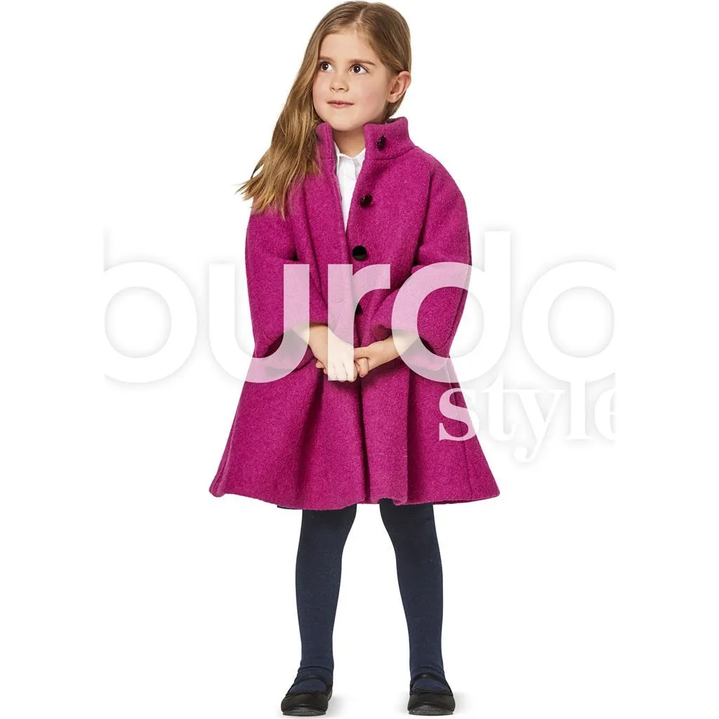 Burda Style Pattern B9353 Child's A-Line Coat