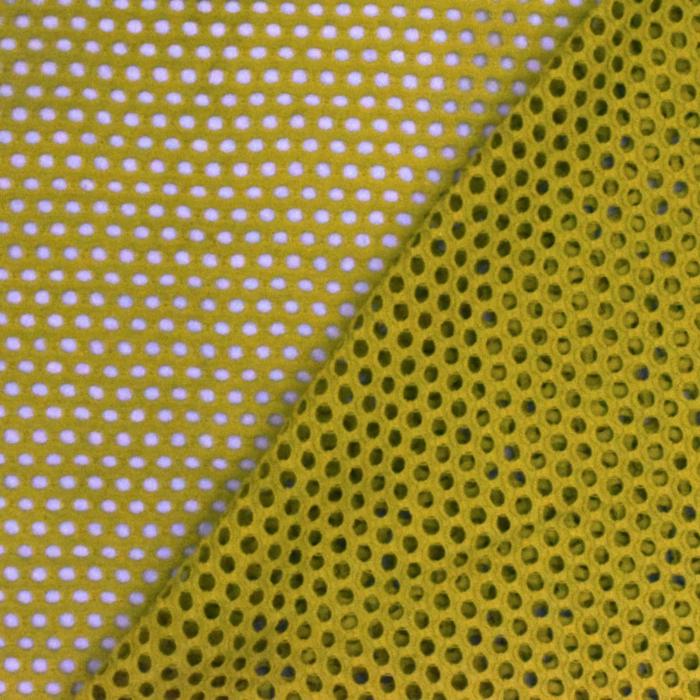 Chartreuse Yellow Famous Maker Mesh Stretch Yoga Activewear Knit Fabric