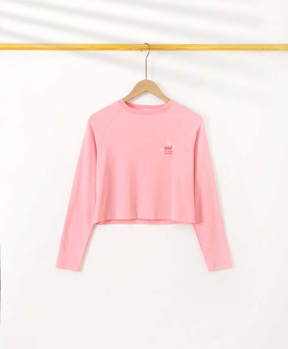 Chasing Dreams Long Sleeves Crop Tee