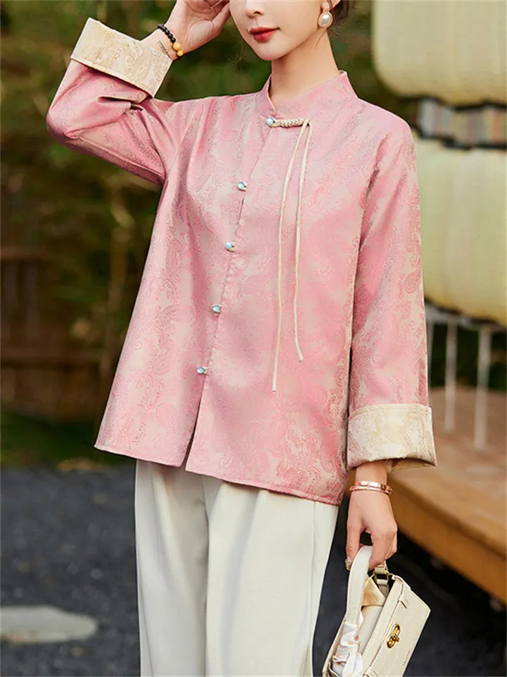 Chinese Style Paisley Jacquard Jacket for Ladies