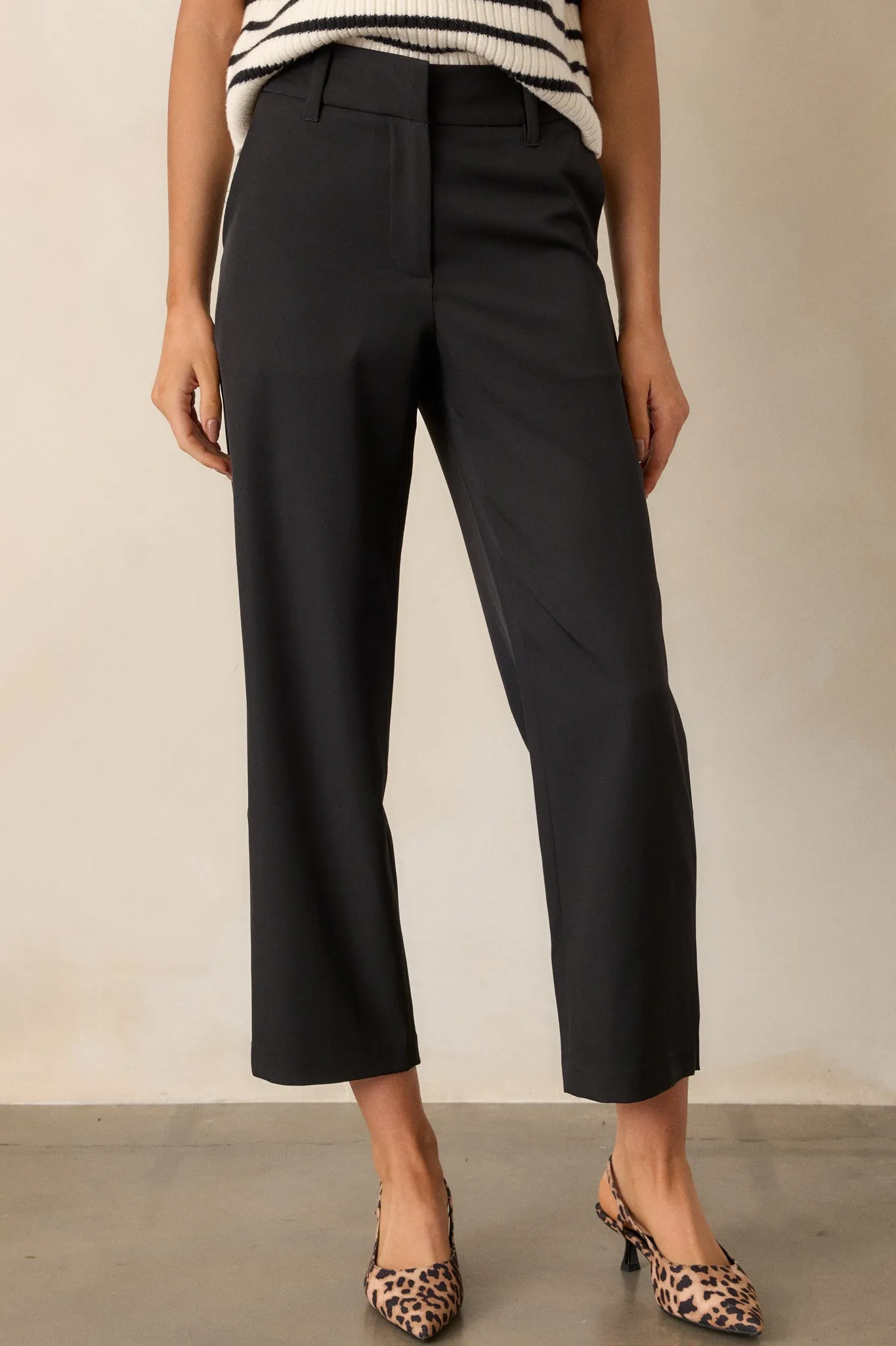 City Chic Black Straight Leg Dress Pants