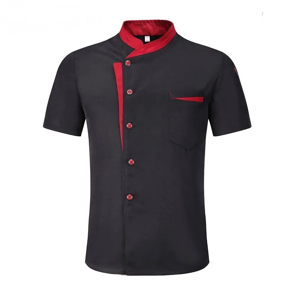 Classic Style Men Women Restaurant Kitchen Canteen Chef Uniform  Sleeves Chef Jacket Waiter Works Clothes