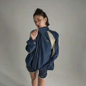 Colorblocked Boxy Sports Style Casual Drawstring Jacket