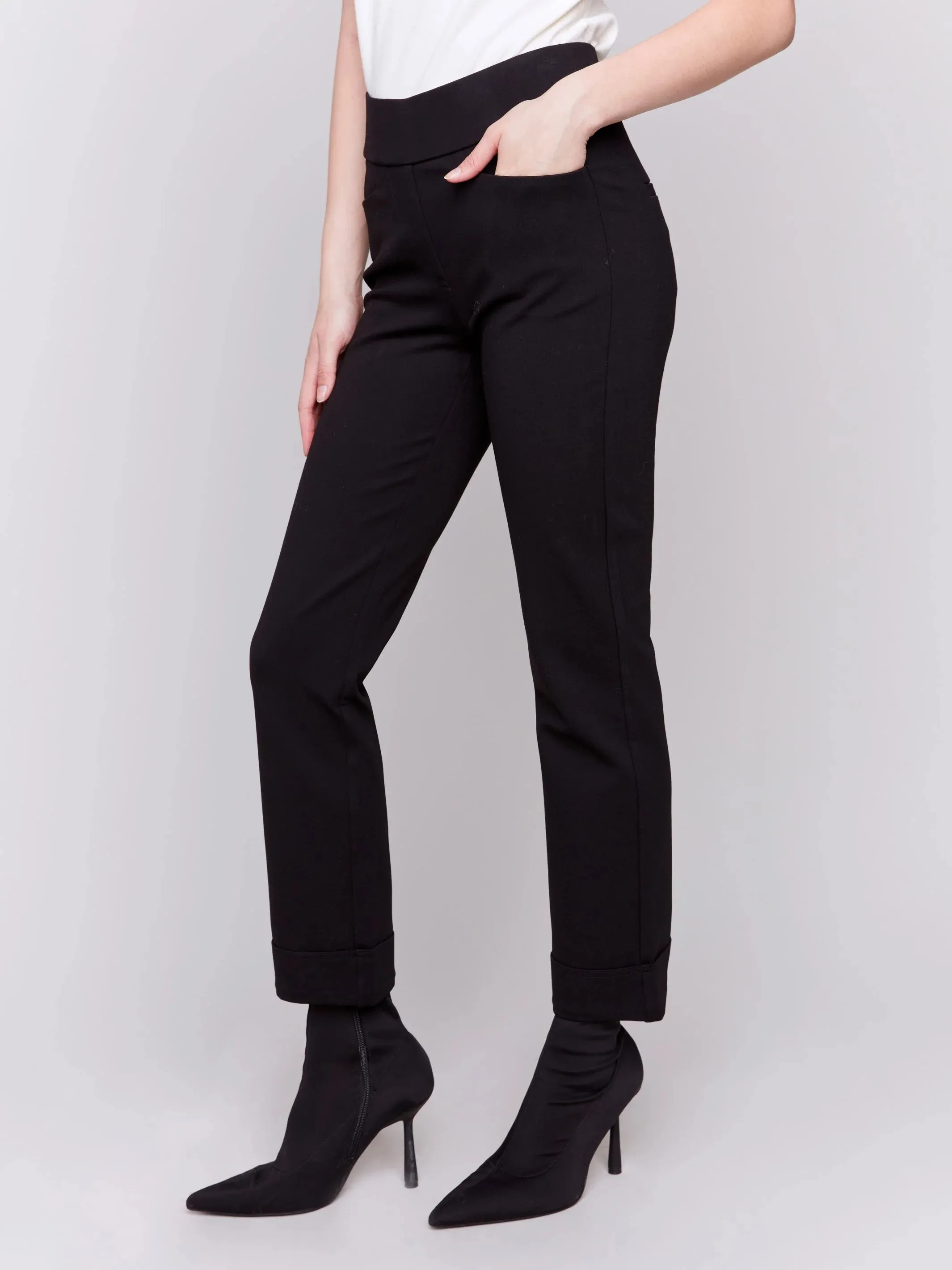 Cuffed Ponte Pants