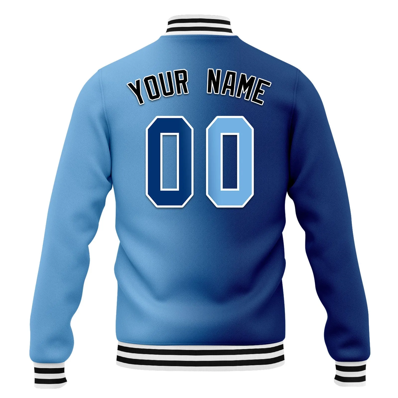 Custom Gradient Fashion Jacket Bomber Full-Snap Varsity Letterman Personalized Jacket FZ005-D028016-24