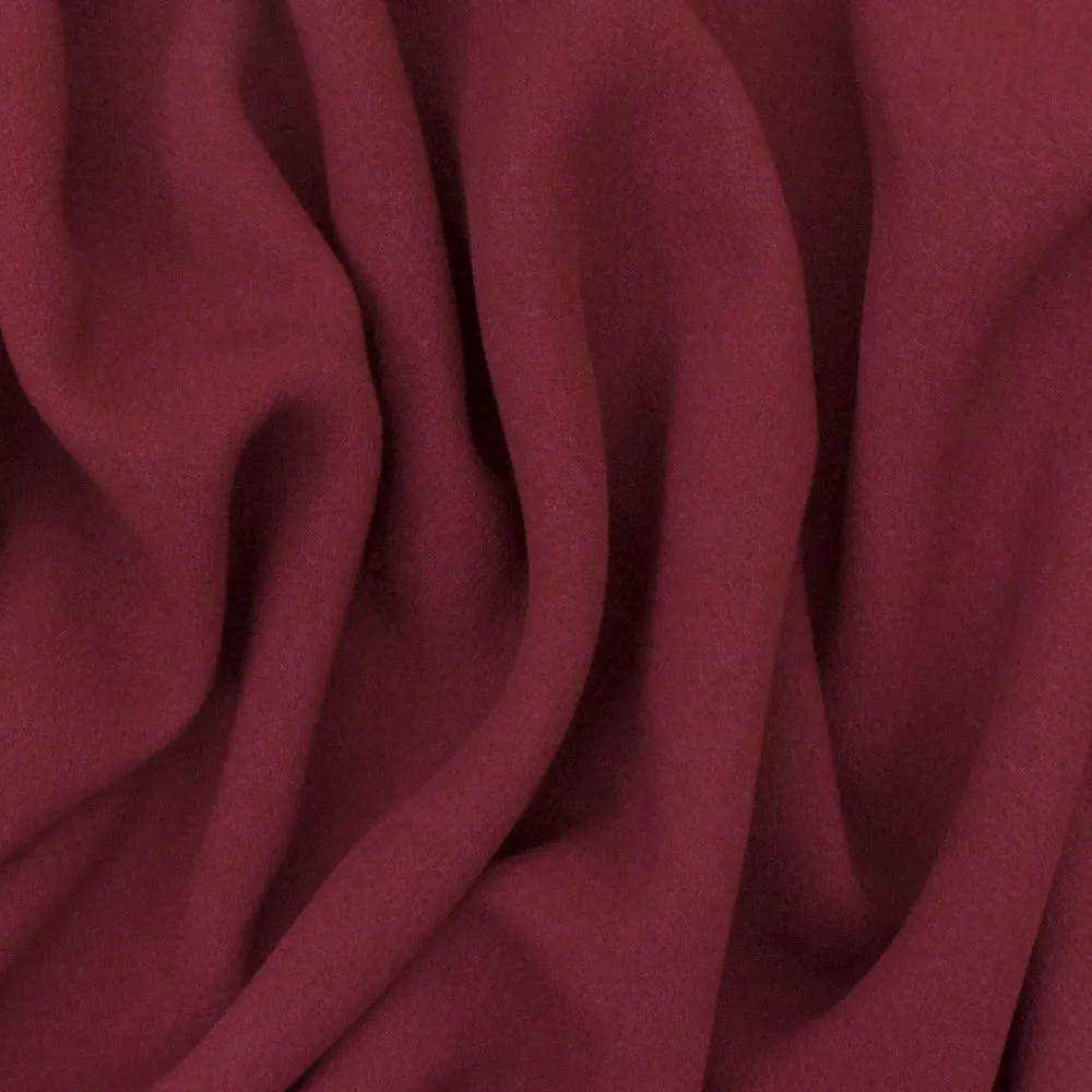 Dark Raspberry Texture Polyester Double Weave Crepe Momie Woven Fabric