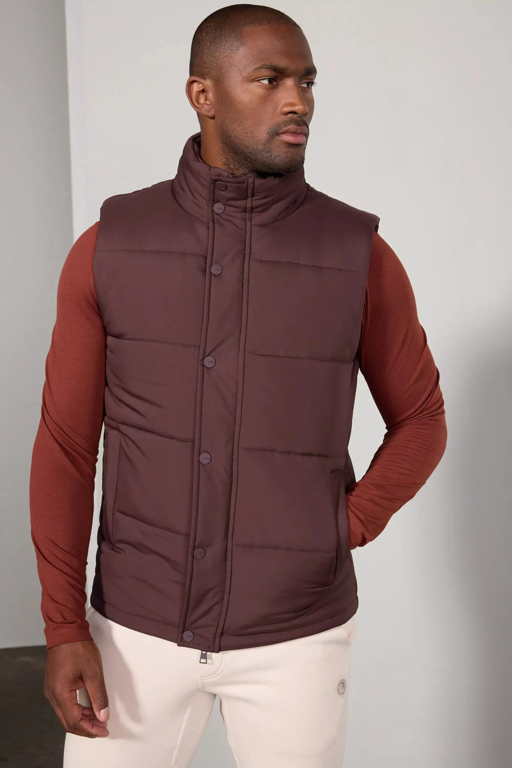 Featherlight Puffer Vest - Chocolate Brown