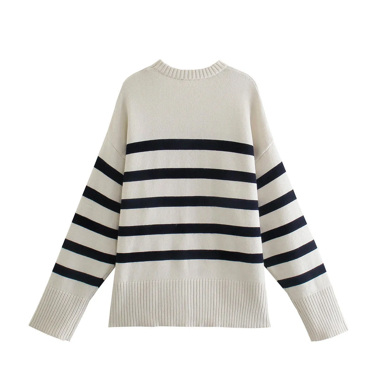 Feel Good White Stripe Tricot Blouse