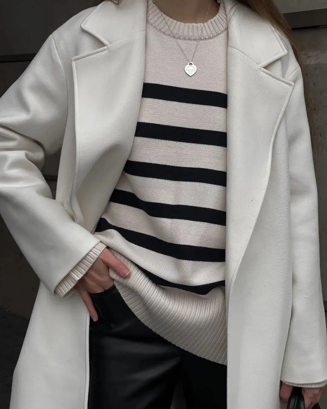 Feel Good White Stripe Tricot Blouse