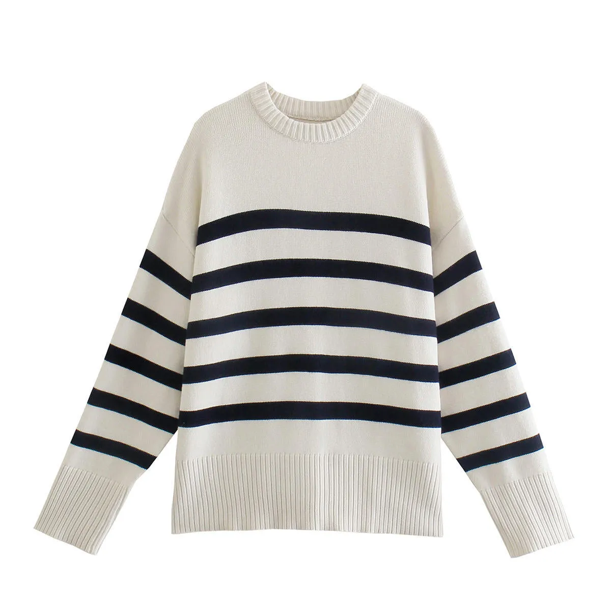 Feel Good White Stripe Tricot Blouse