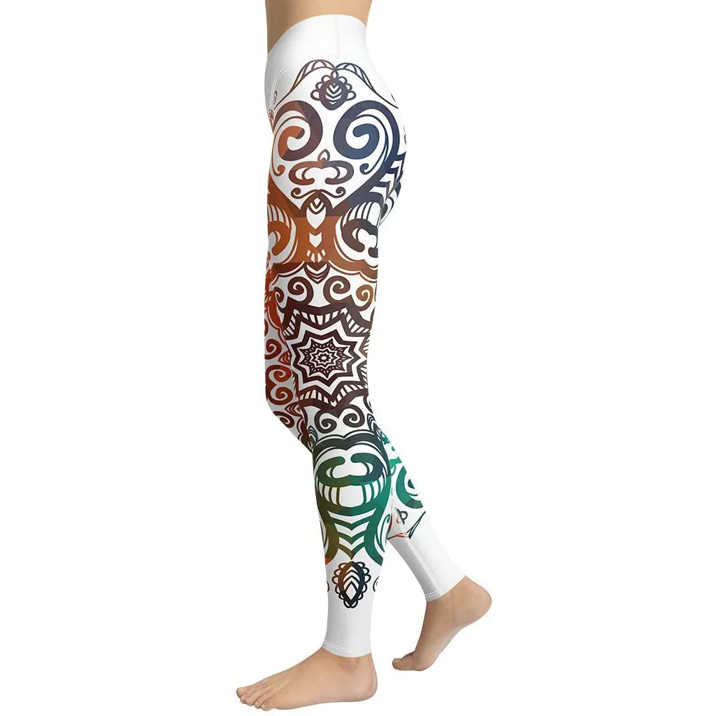 Floral Ornament Yoga Leggings