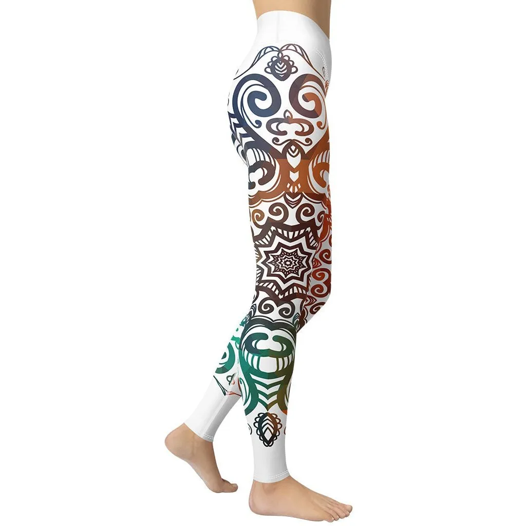 Floral Ornament Yoga Leggings