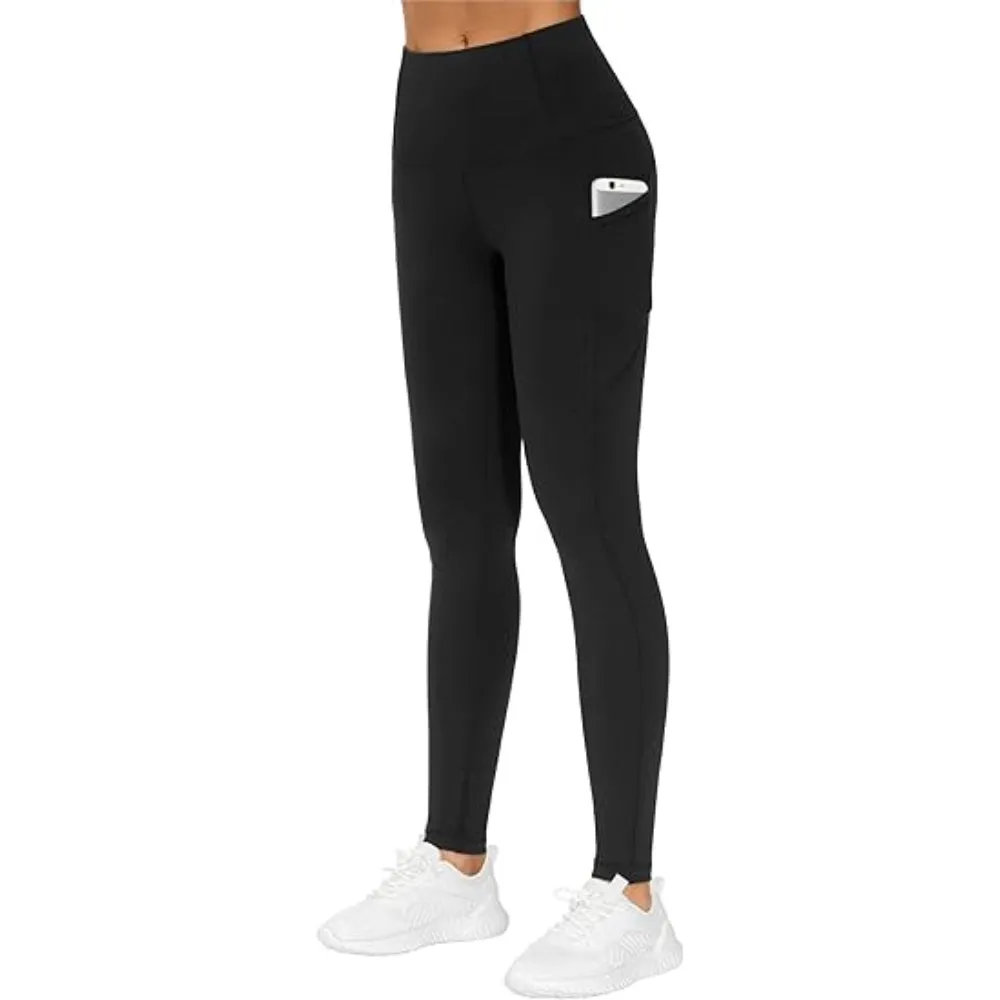 Full Length Yoga Leggings With Side Pockets For Workout