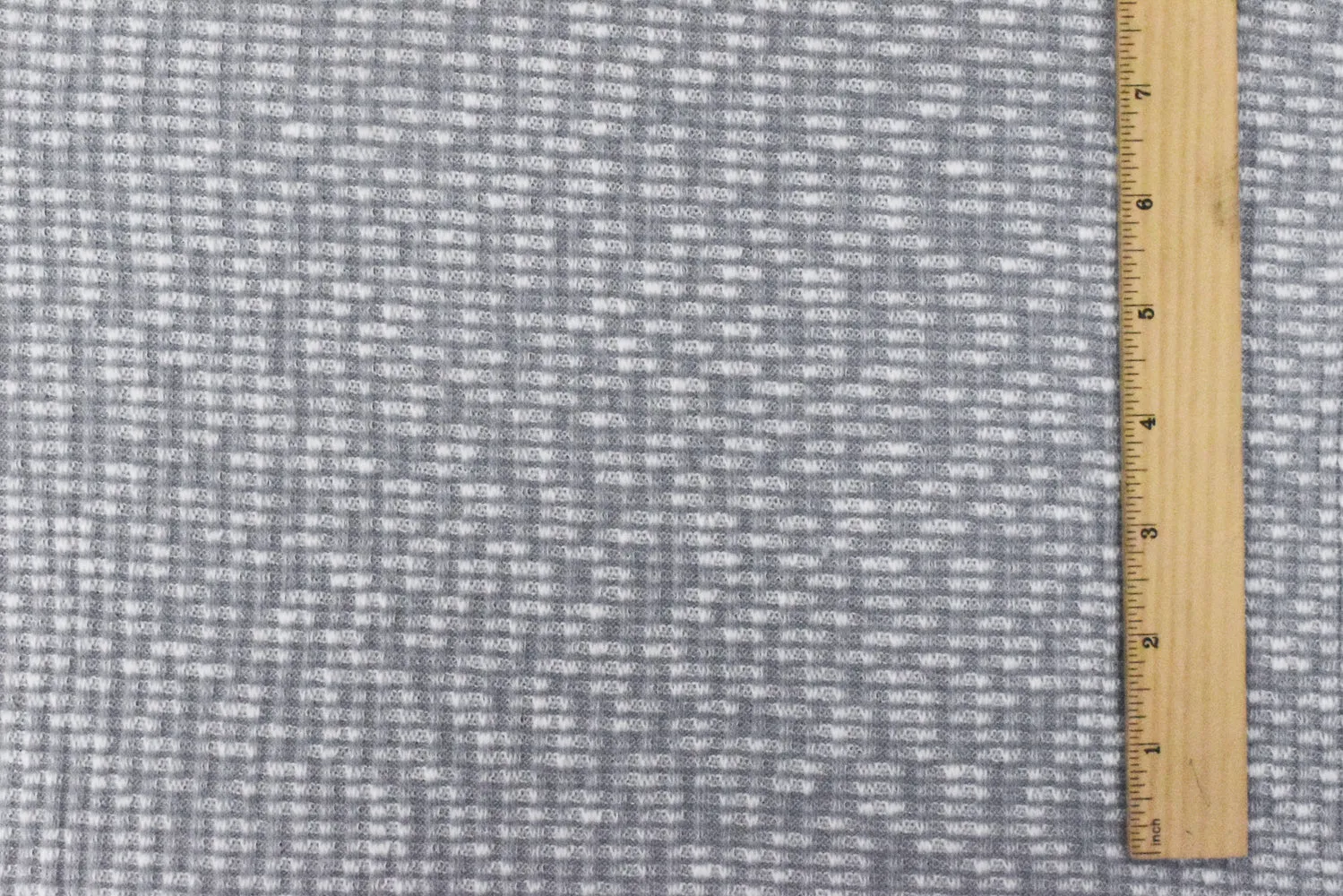 Glacier Gray-White Texture Stretch 3x2 Rib Knit Fabric