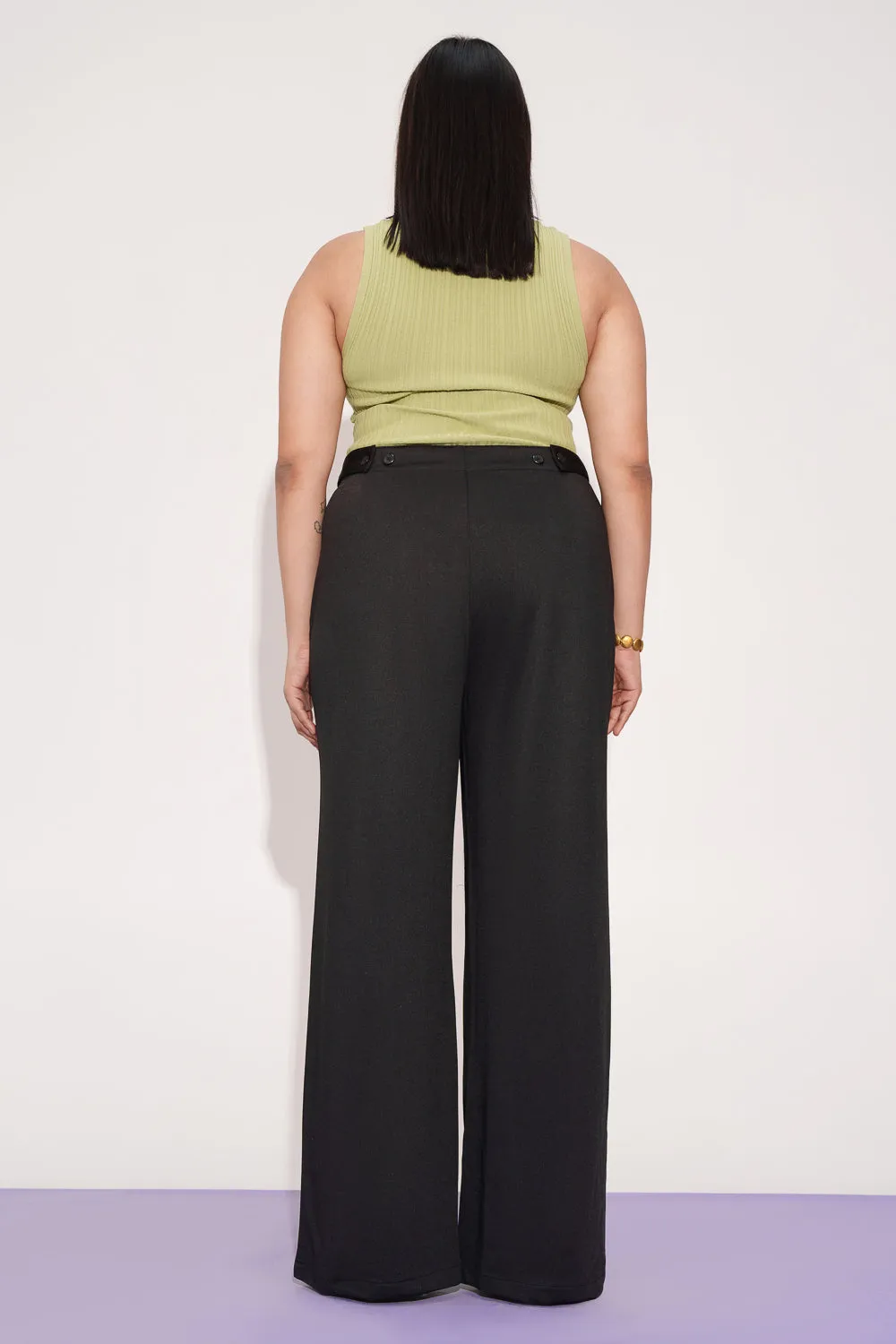 Gothic Luxe Curve Adjustable Korean Pants