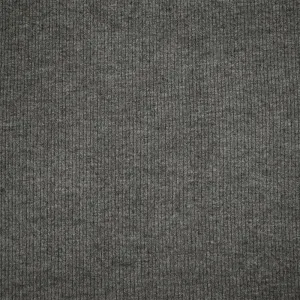 Heather Gray Rayon Spandex Stretch Brushed Face 2x2 Rib Knit Fabric