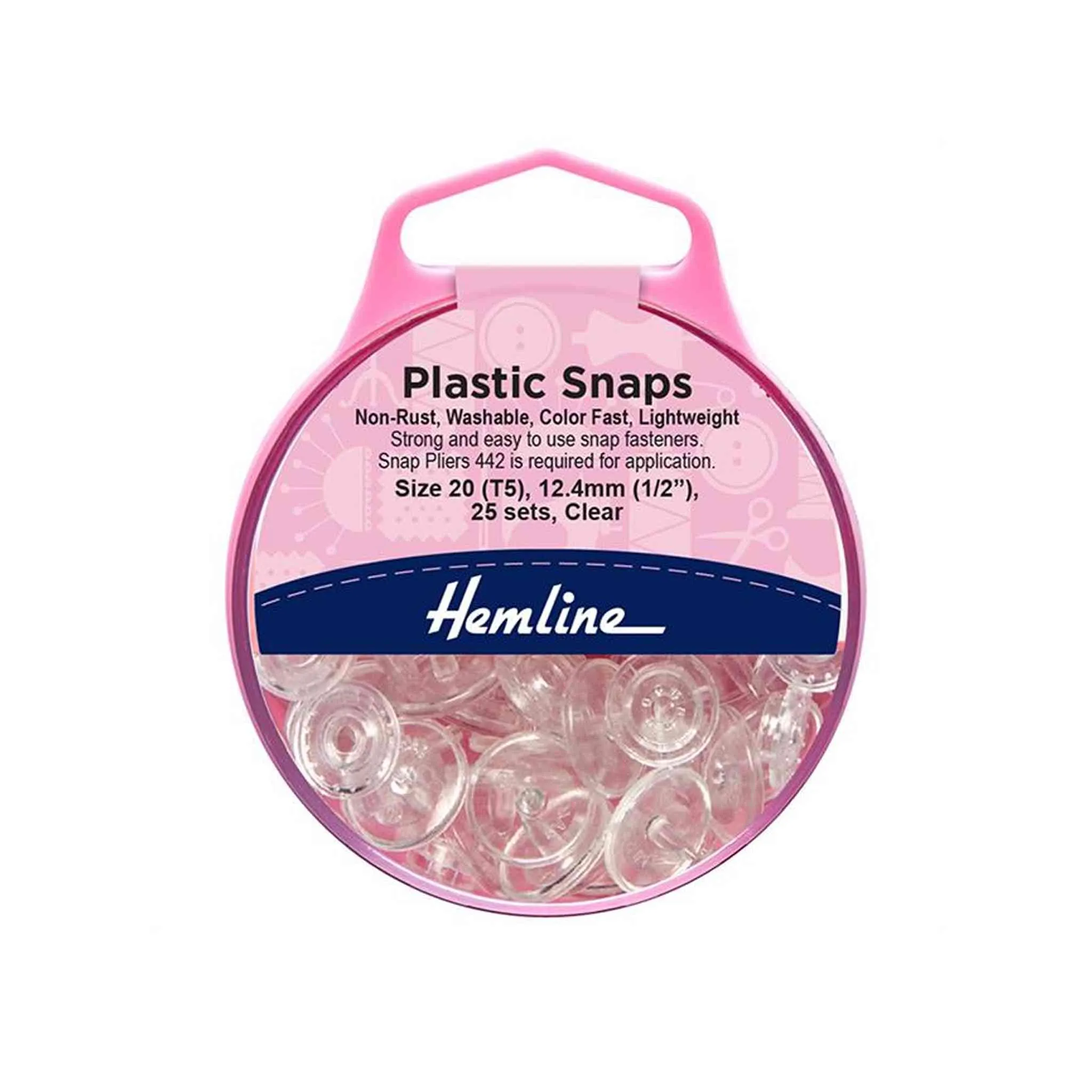 Hemline KAM Style Plastic Snaps (25 sets)