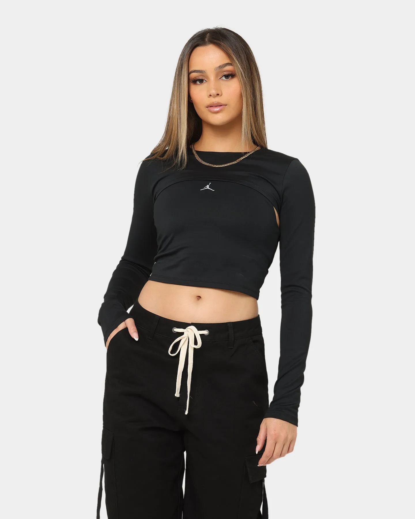 Jordan Women's Sport 2-In-1 T-Shirt Black/Stealth