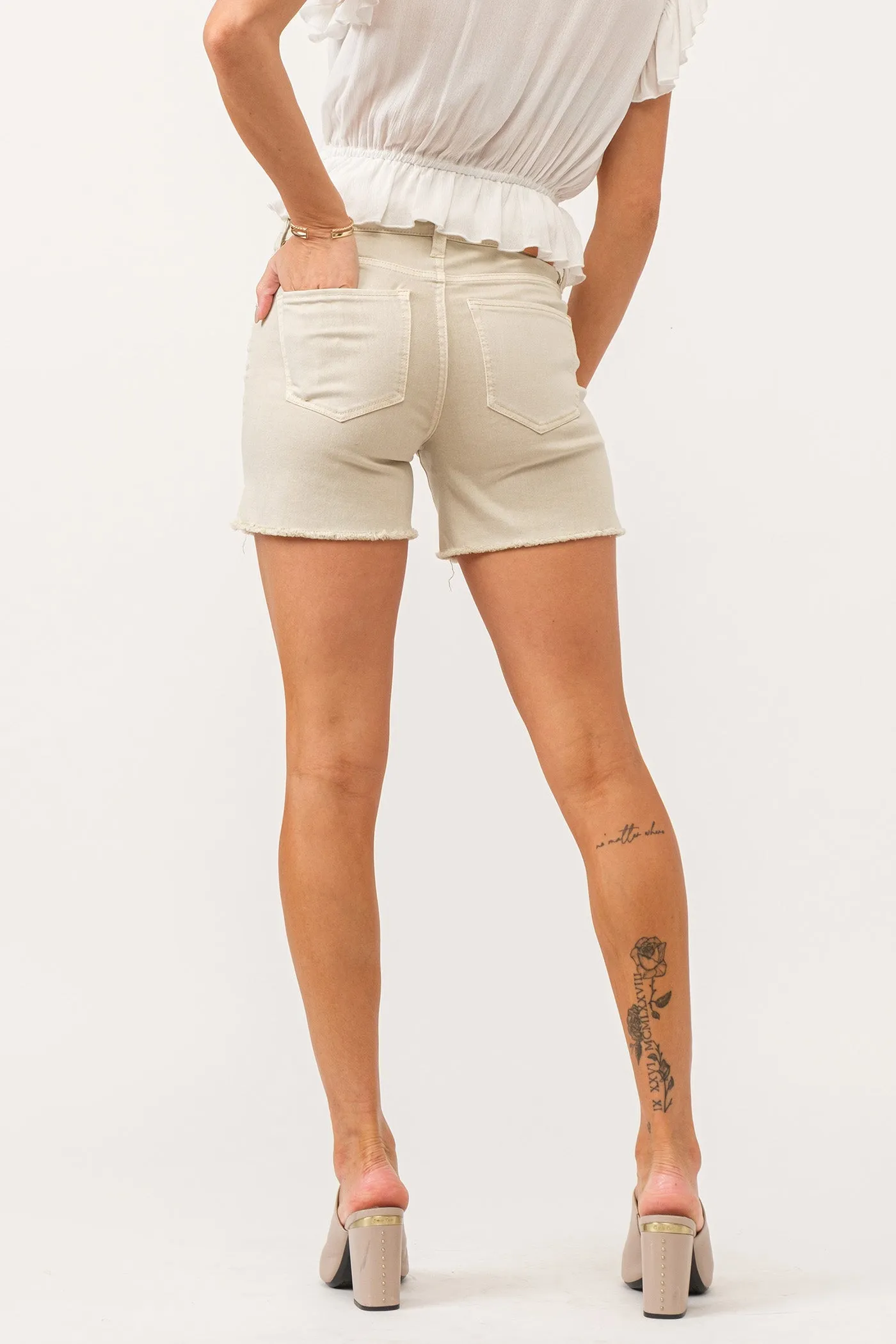 JULIAN HIGH RISE COLOR SHORTS SAFARI