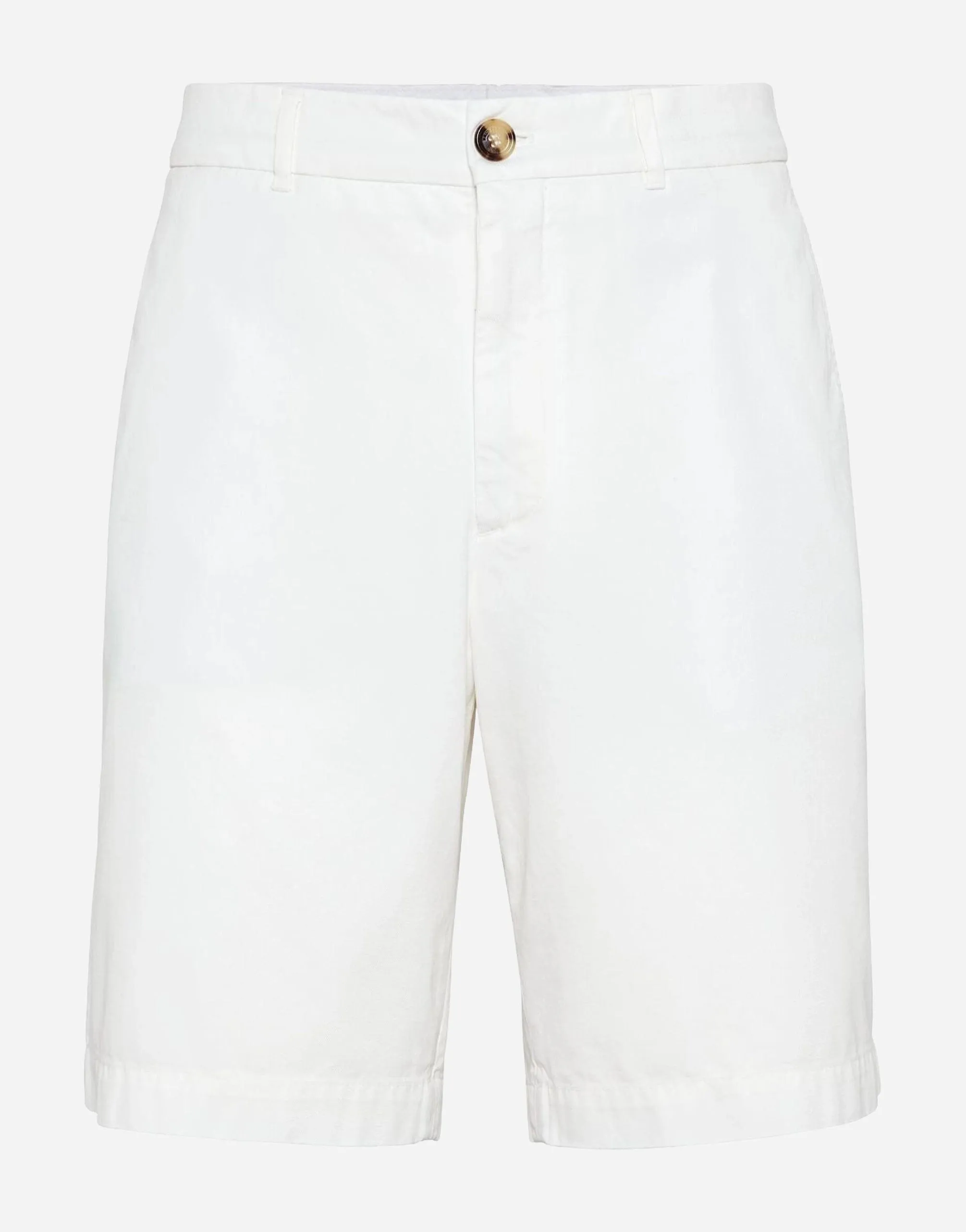 Knee-Length Twill Bermuda Shorts