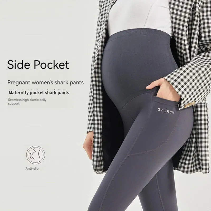 Maternity High waist Soft Slim High Stretch Belly Support Leggings