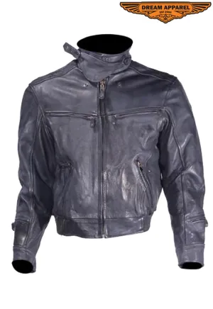 Mens Naked Cowhide Racer Style Jacket