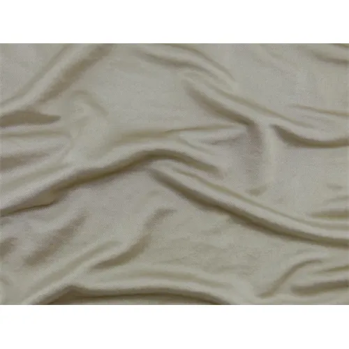 Metallic Beige Satin Tricot Fabric