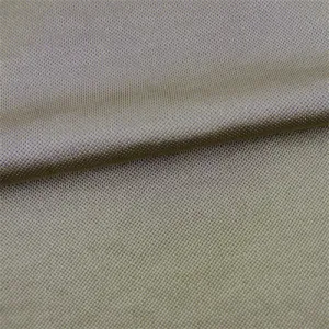 Metallic Beige Satin Tricot Fabric