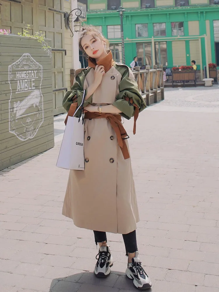 Mid-Length Loose British Style Women's Trench Coat