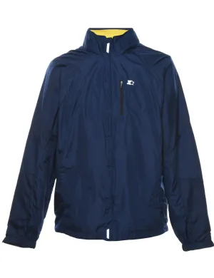 Navy & Yellow Nylon Starter Jacket - M